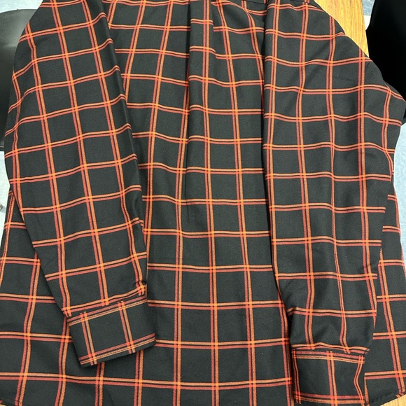 DIXXON K&N Black, Red and Orange Flannel Men's Shirt - Picture 3 of 3